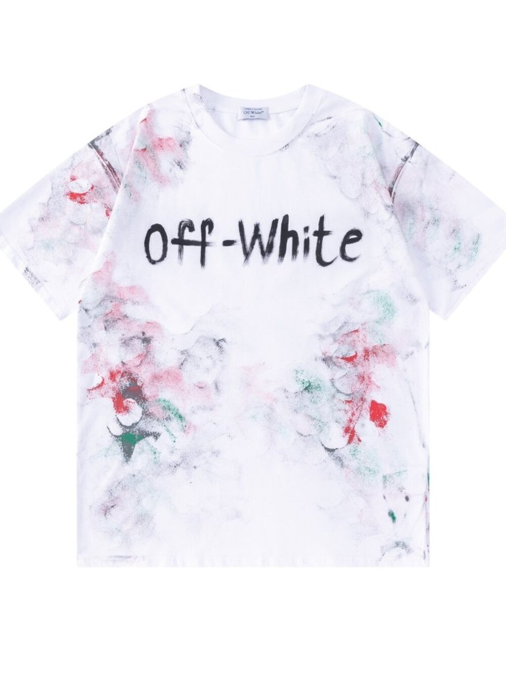 Off-White Watercolor Splatter Graffiti T-Shirt